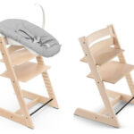 Seggiolone Tripp Trapp Stokke Naturale + Newborn set grey