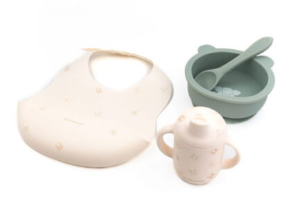 0101032 bamboom set prima pappa in silicone 903 animal friends 510